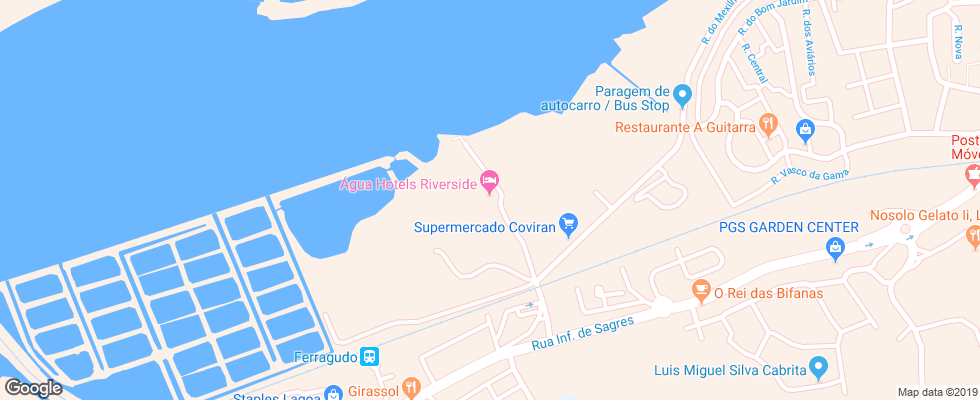Отель Agua Hotels Riverside на карте Португалии