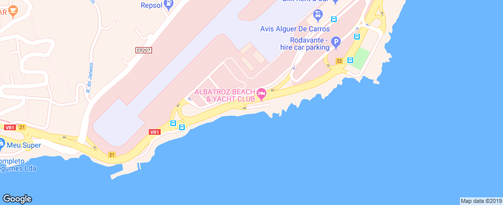 Отель Albatroz Beach & Yacht Club на карте Португалии