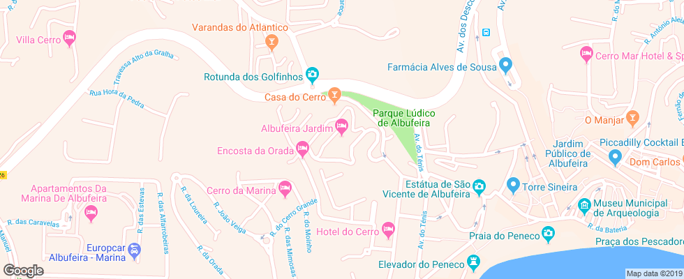 Отель Albufeira Jardim Apartamentos на карте Португалии