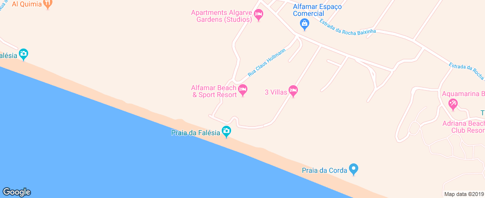 Отель Alfamar Beach & Sport Resort на карте Португалии