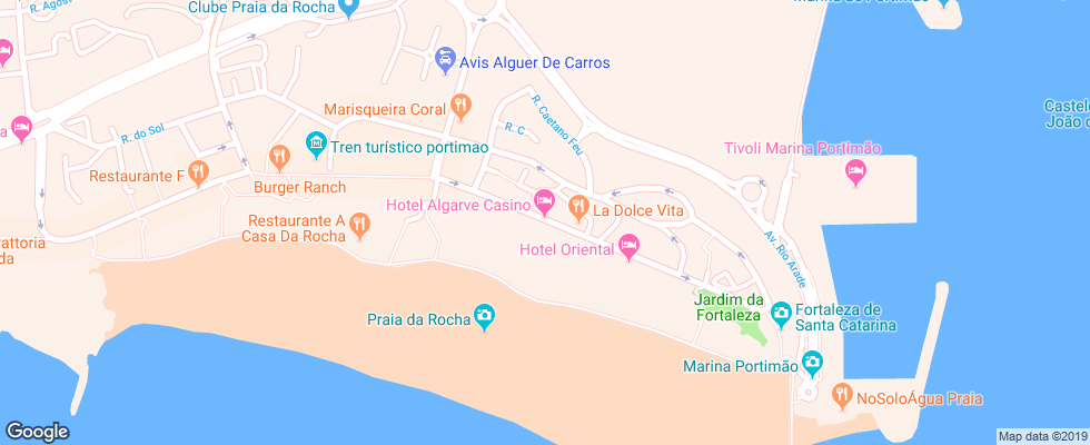 Отель Algarve Casino на карте Португалии