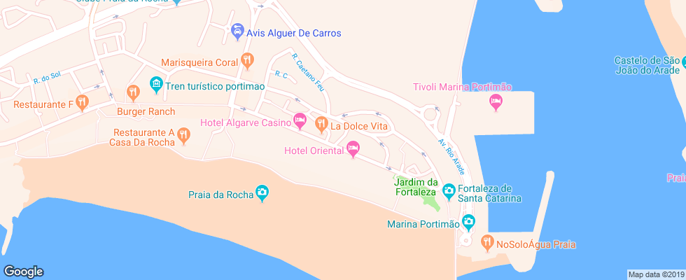 Отель Algarvemor Apartaments на карте Португалии