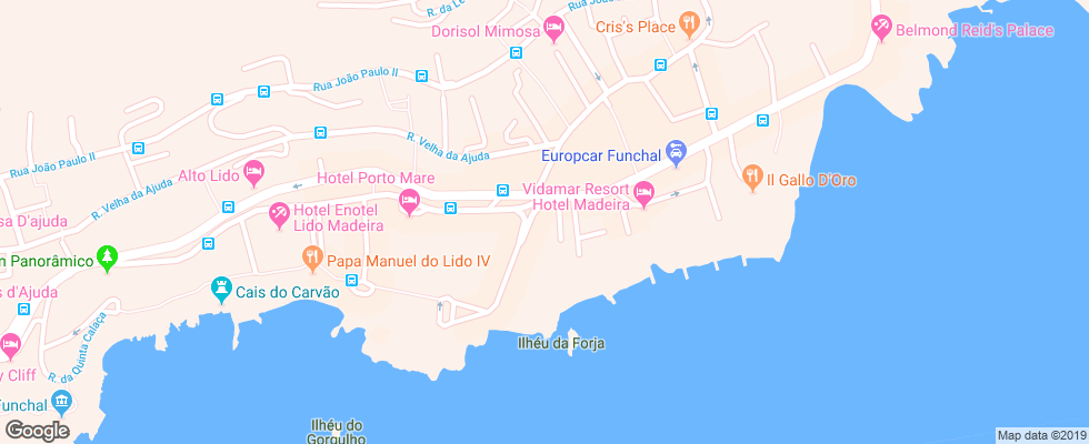 Отель Allegro Madeira на карте Португалии
