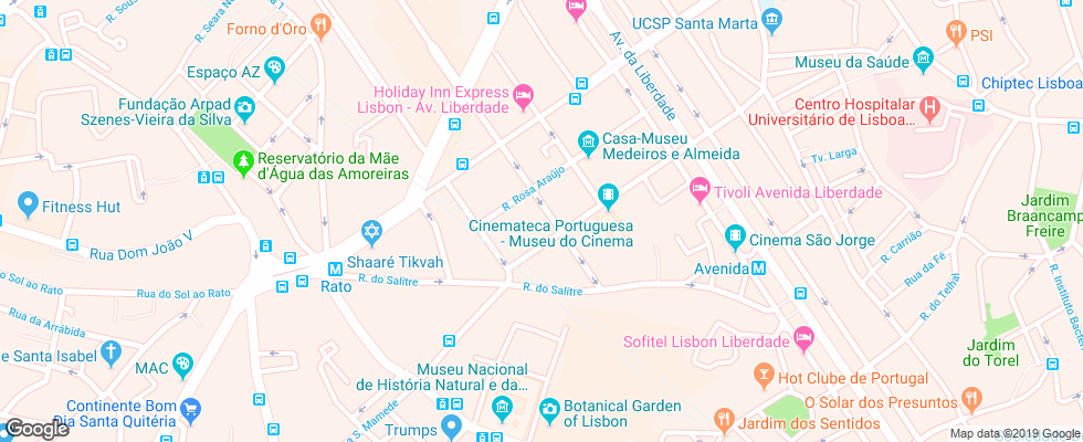 Отель Altis Grand на карте Португалии