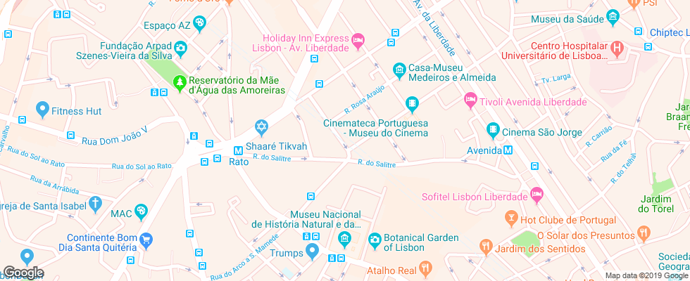 Отель Altis Prime на карте Португалии