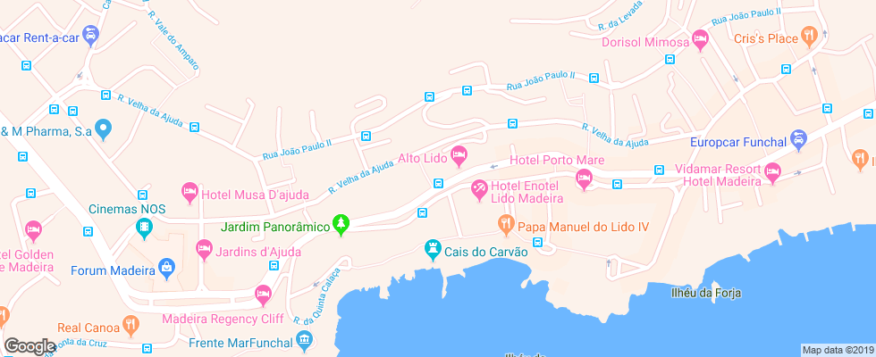 Отель Alto Lido на карте Португалии