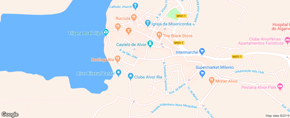 Отель Alvor Baia на карте Португалии