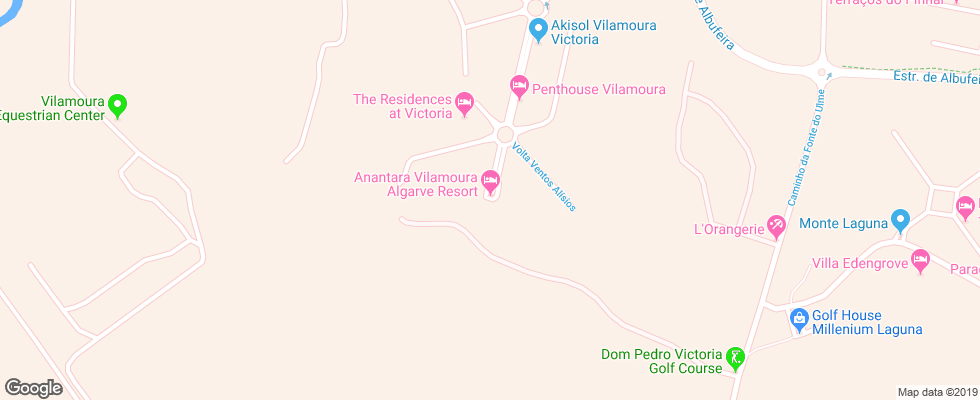 Отель Anantara Vilamoura Algarve Resort на карте Португалии