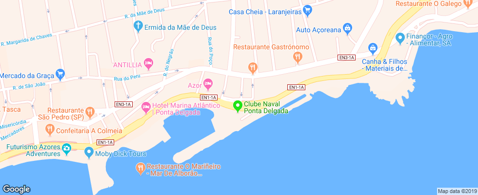 Отель Avenida на карте Португалии