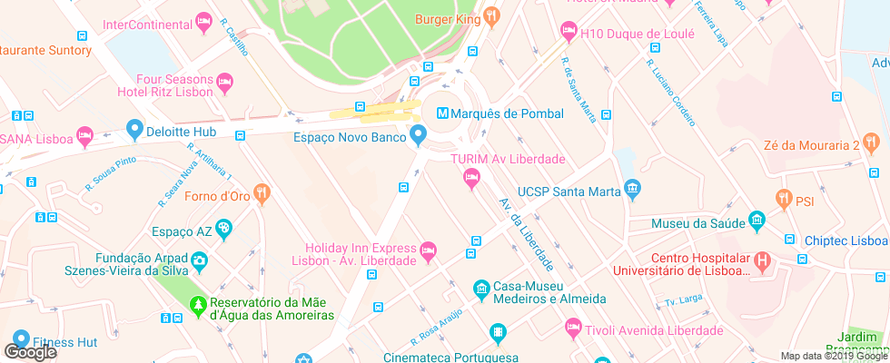 Отель Aviz на карте Португалии