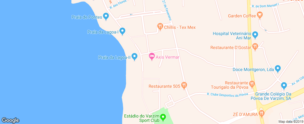 Отель Axis Vermar Conference & Beach Hotel на карте Португалии