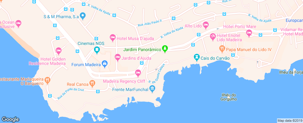 Отель Baia Azul на карте Португалии