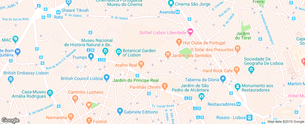 Отель Belver Principe Real на карте Португалии