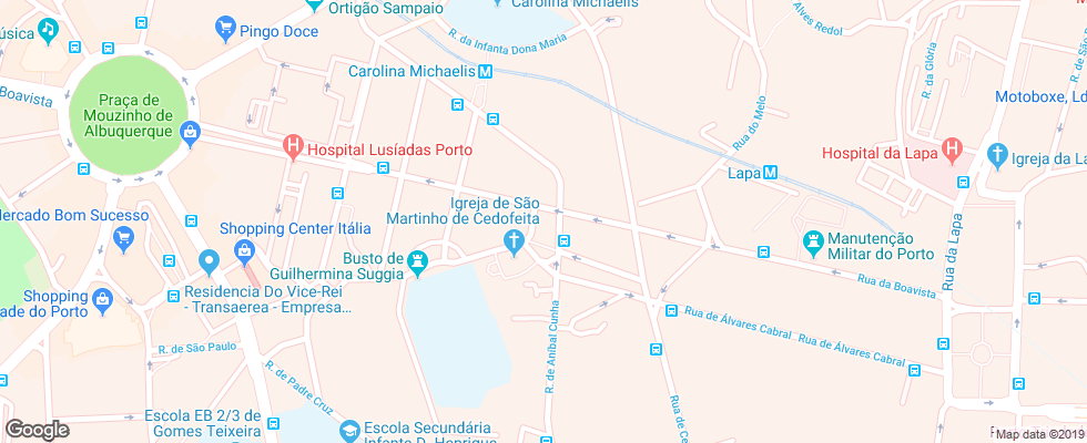 Отель Boavista Guest House на карте Португалии
