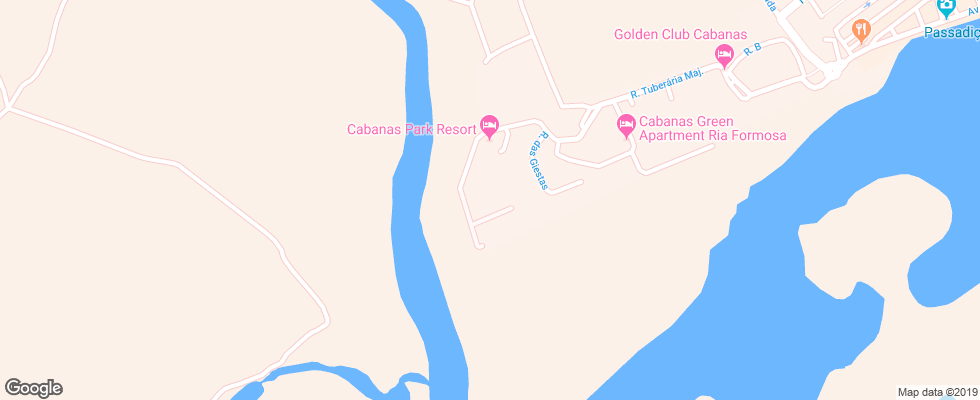 Отель Cabanas Park Resort на карте Португалии