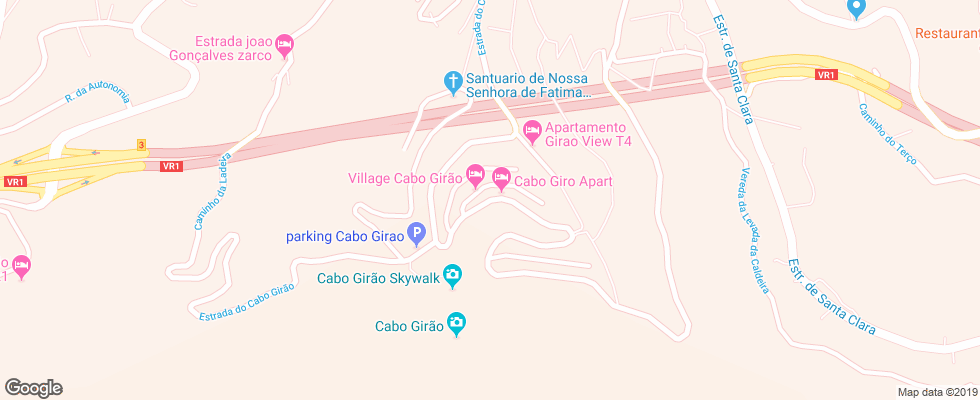 Отель Cabo Girao Aparthotel на карте Португалии