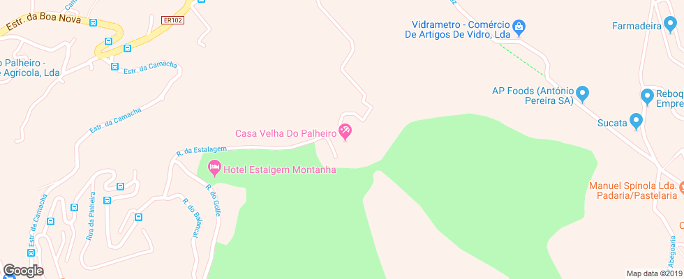 Отель Casa Velha Do Palheiro на карте Португалии