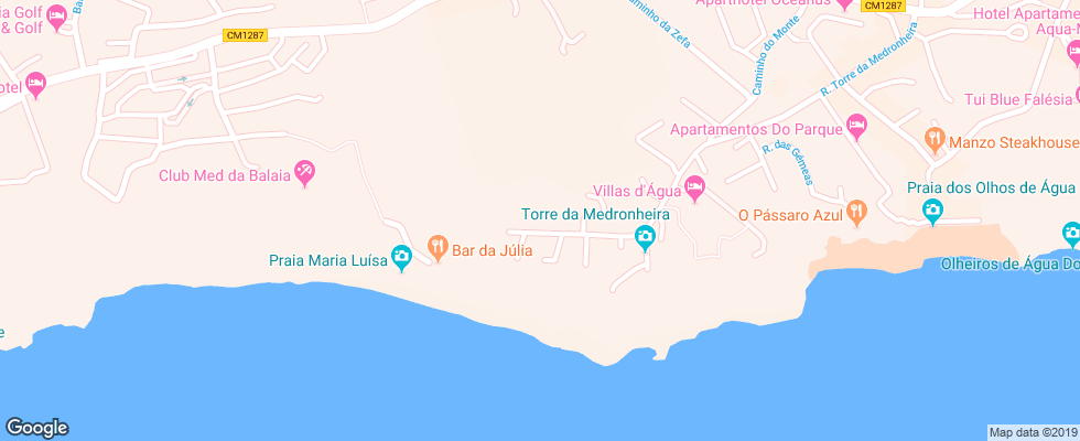 Отель Clube Maria Luisa на карте Португалии