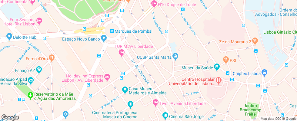 Отель Dom Carlos Liberty на карте Португалии
