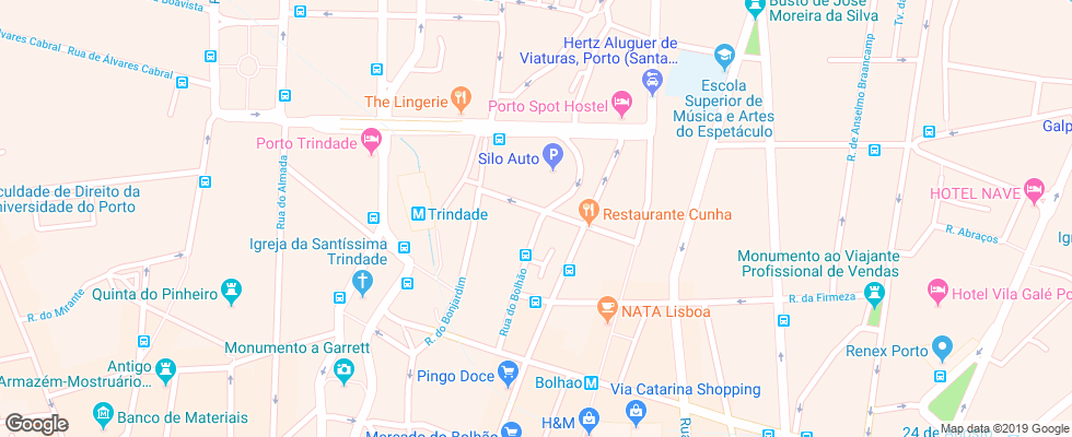 Отель Dom Henrique на карте Португалии