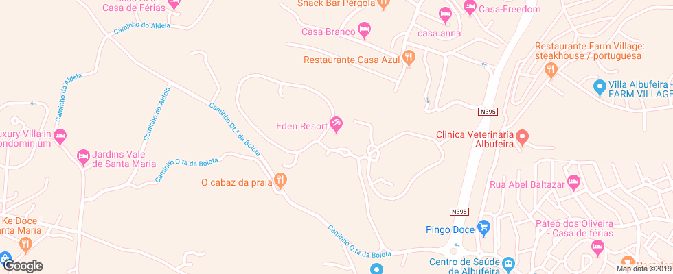 Отель Eden Resort на карте Португалии