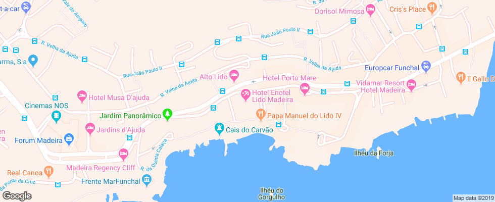 Отель Enotel Lido на карте Португалии