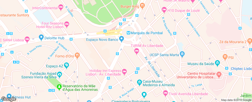 Отель Florida на карте Португалии