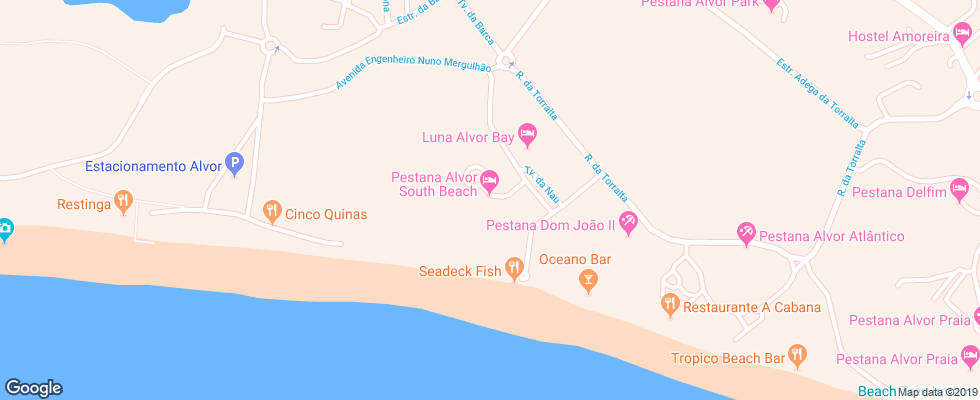 Отель Pestana Alvor South Beach на карте Португалии