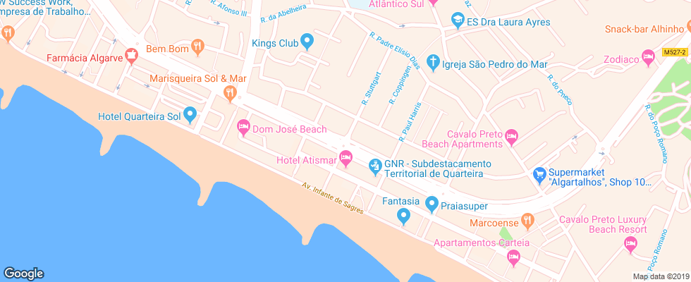 Отель Quarteira Sol на карте Португалии