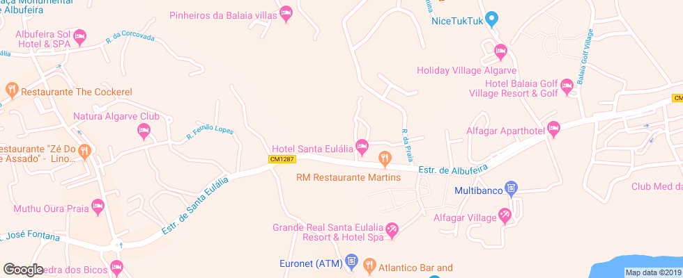 Отель Residencial Santa Eulalia на карте Португалии