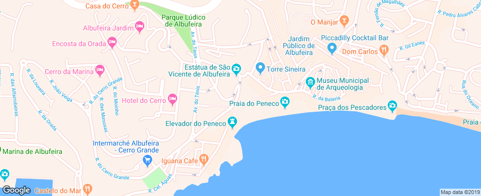 Отель Rocamar на карте Португалии