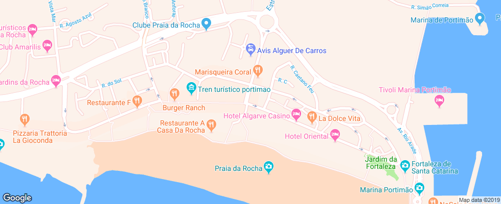 Отель Rocha на карте Португалии