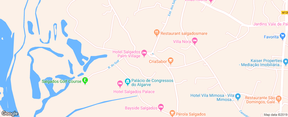 Отель Salgados Palm Village на карте Португалии