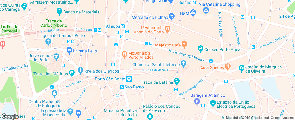 Отель Teatro на карте Португалии