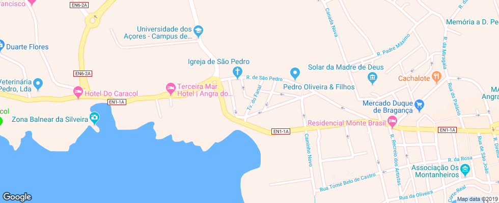 Отель Terceira Mar на карте Португалии