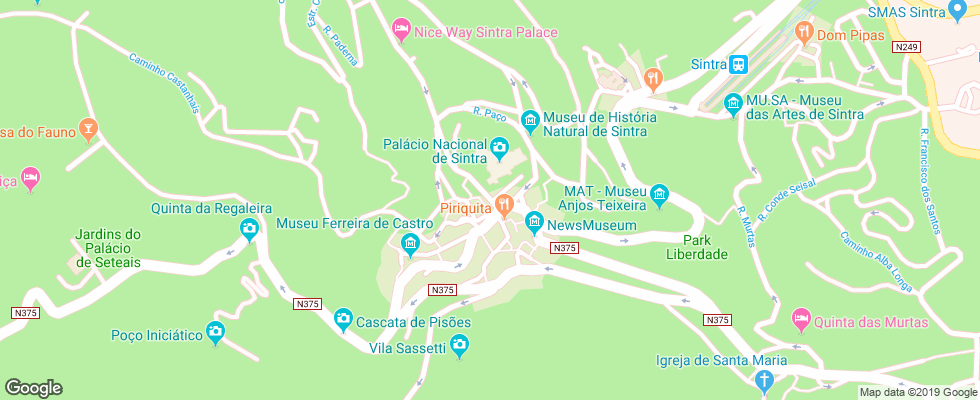 Отель Tivoli Sintra на карте Португалии