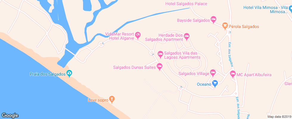 Отель Vidamar Algarve Resort на карте Португалии