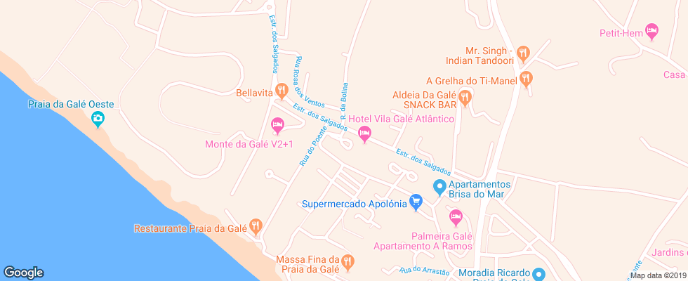 Отель Vila Gale Atlantico на карте Португалии