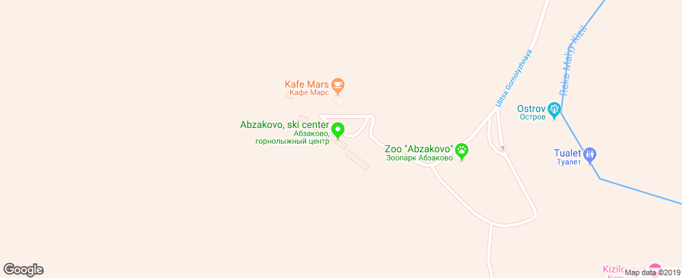 Отель Abzakovo на карте России