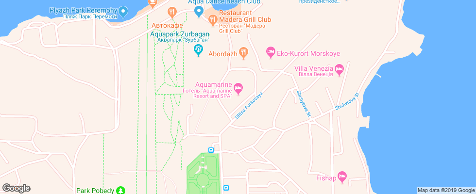 Отель Akvamarin на карте России
