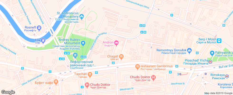 Отель Andron на карте России