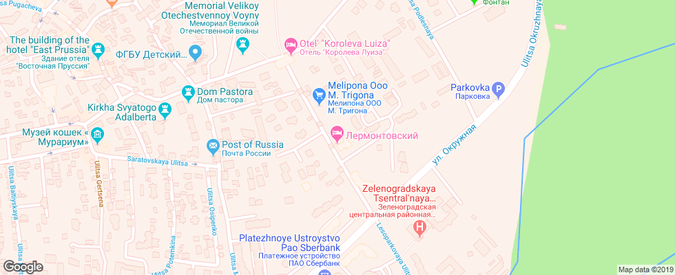 Отель Apriori на карте России