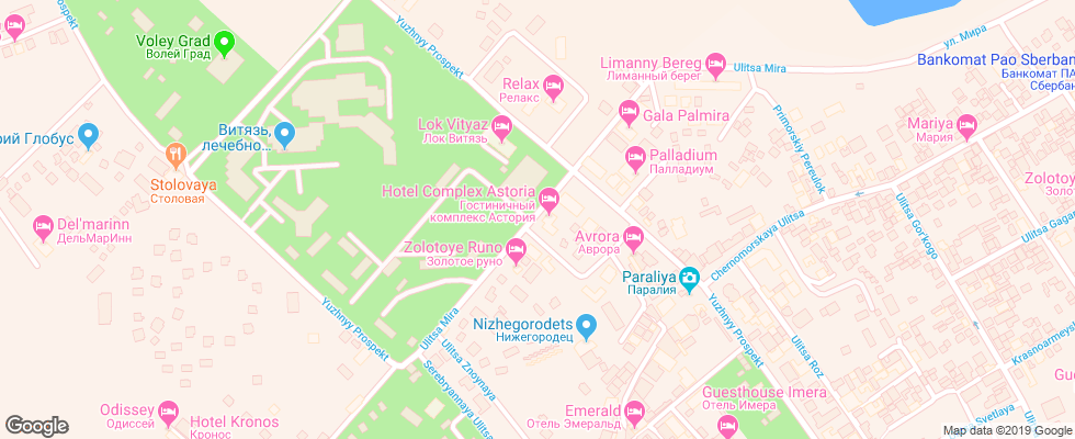 Отель Astoriya на карте России
