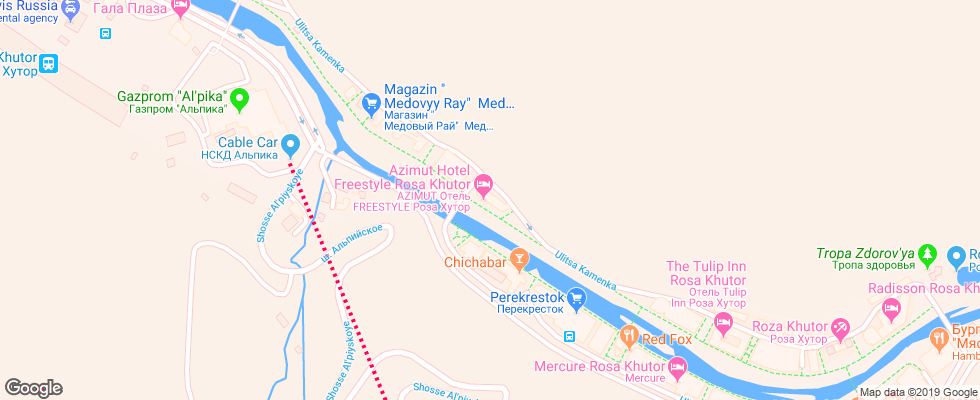 Отель Azimut Fristajl на карте России