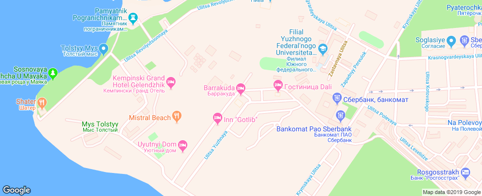 Отель Barrakuda на карте России