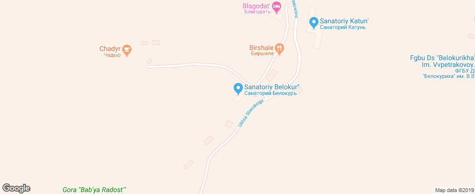 Отель Belokur на карте России