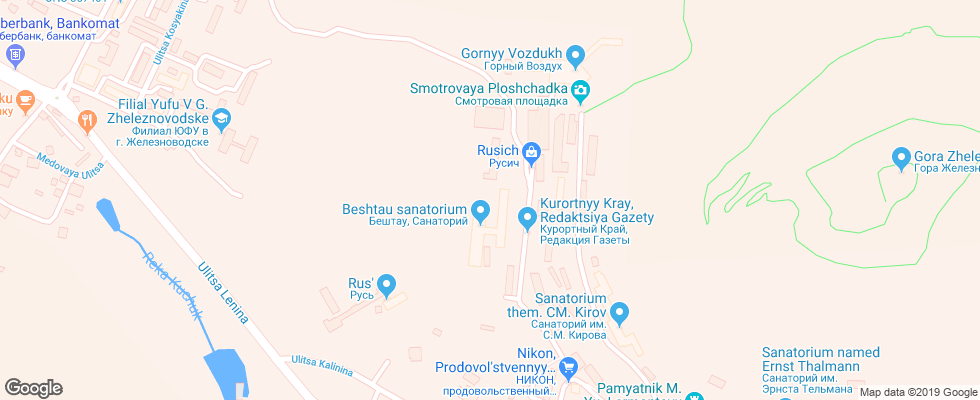 Отель Beshtau Zheleznovodsk на карте России