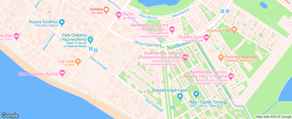 Отель Bridzh Rezort на карте России