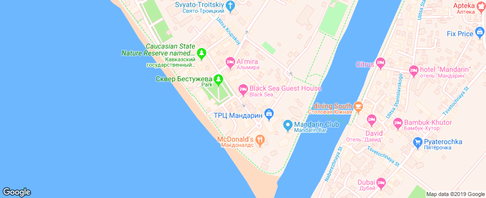 Отель Chernoe More Gostevoj Dom на карте России