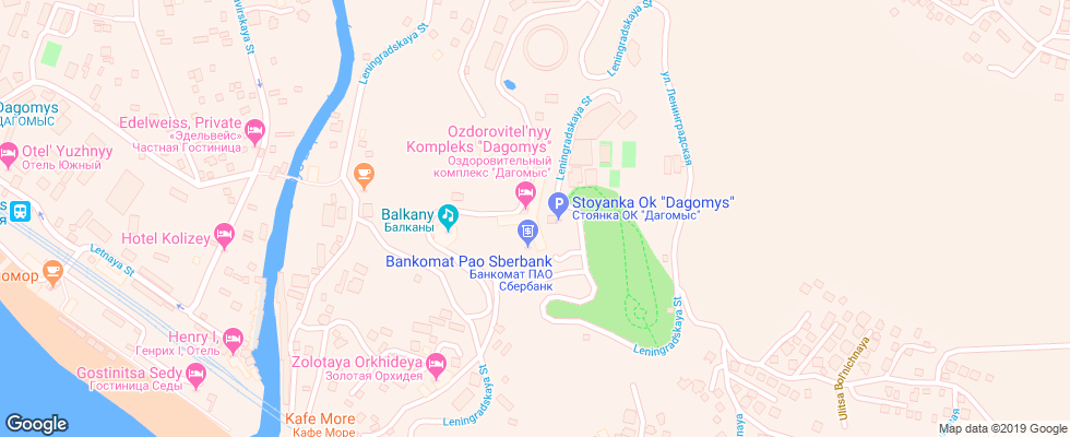 Отель Dagomys на карте России